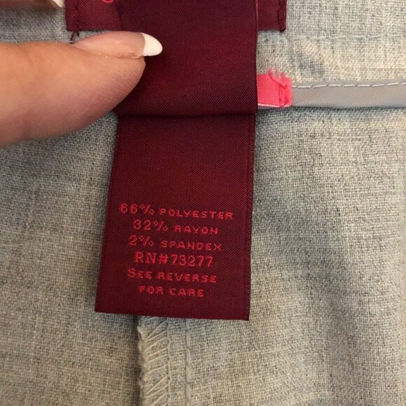 212 Collection Straight Leg Pants Womens Size 16 Petite Light Gray Trousers NEW - Picture 6 of 8